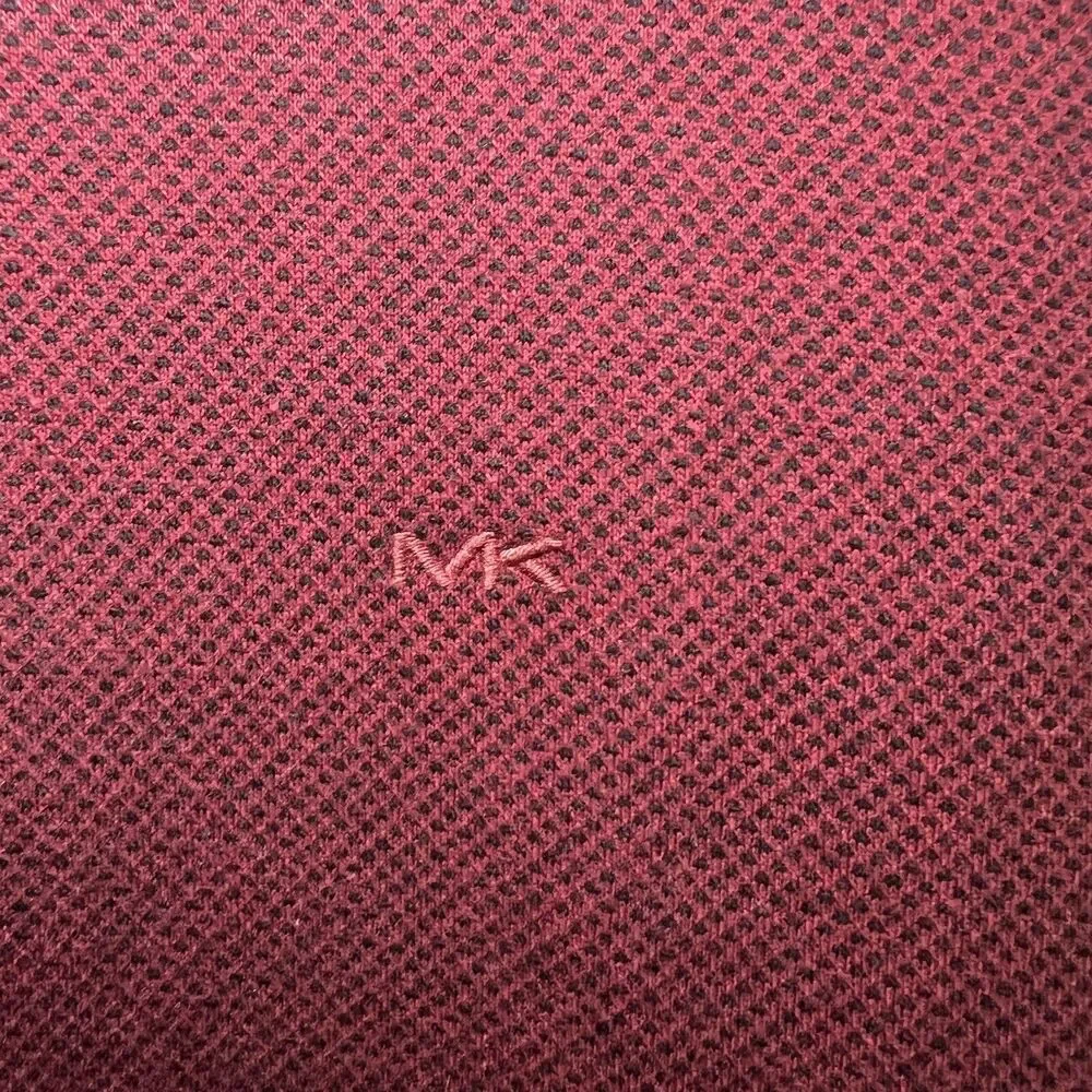 Michael Kors Crew Neck Pullover Sweater Mens Size L Large Red Long Sleeve MK